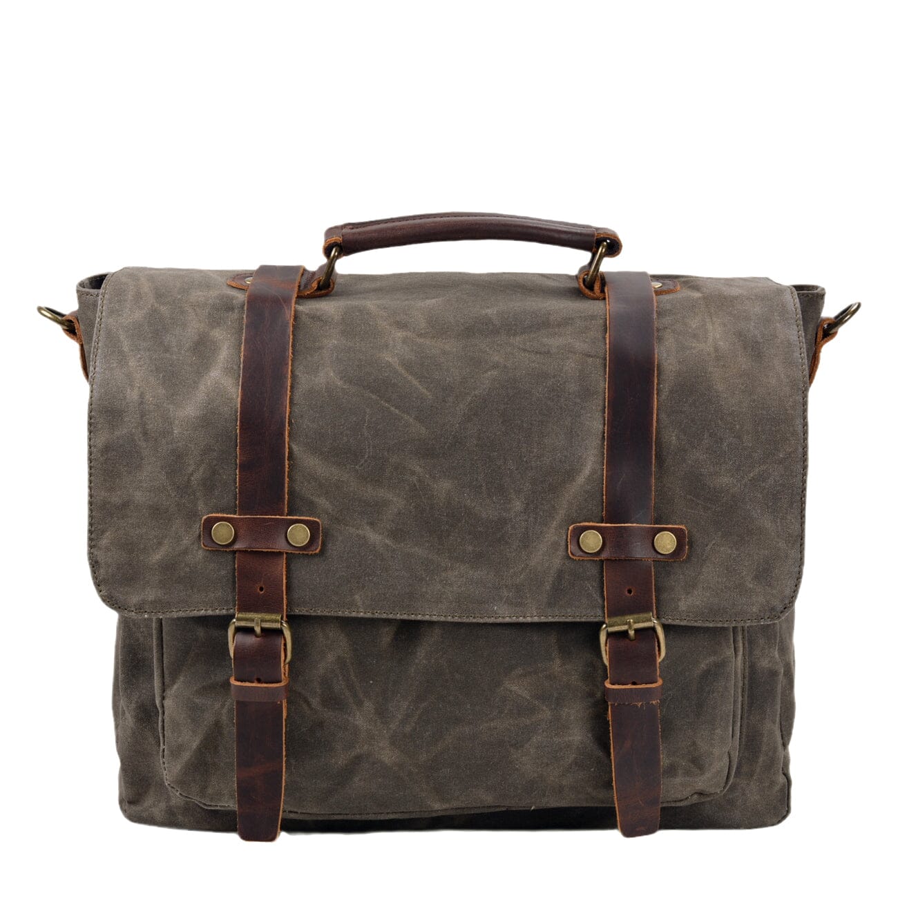 Sac messager en toile et cuir | BRUGES