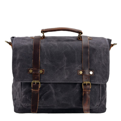 Sac messager en toile et cuir | BRUGES