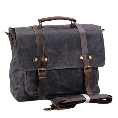 Sac messager en toile et cuir | BRUGES