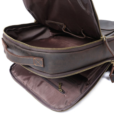 Sac à dos en cuir pour ordinateur portable | LARVIK