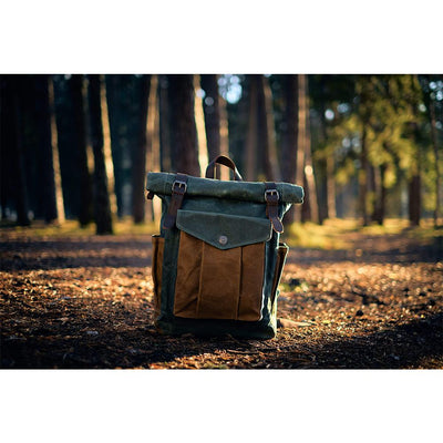 Sac à dos en toile cirée avec rabat enroulable | MARSEILLE